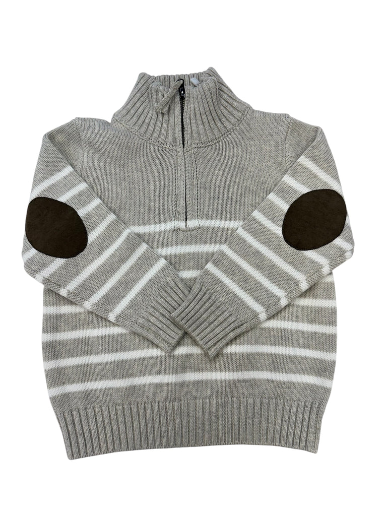 A Soft Idea: Half Zip Striped Sweater