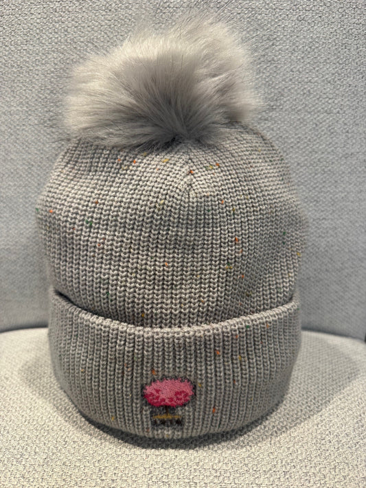 Imperial Beanie: Grey Pom Pom