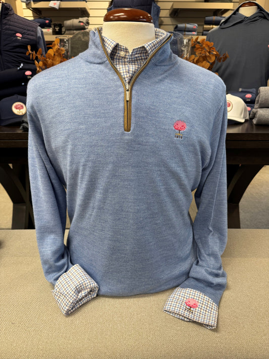 Peter Millar Autumn Crest Suede Trim Sweater