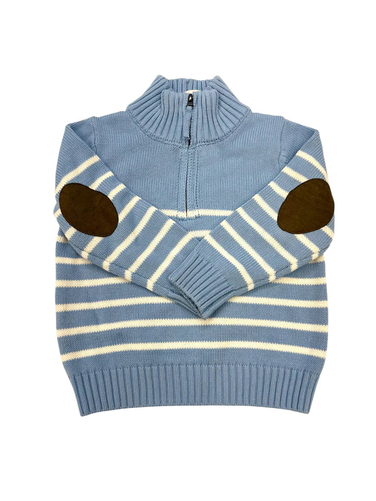 A Soft Idea: Half Zip Striped Sweater
