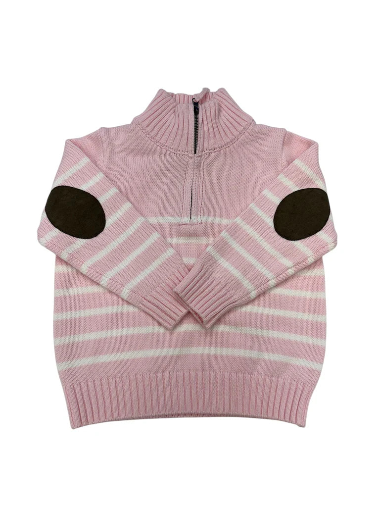 A Soft Idea: Half Zip Striped Sweater
