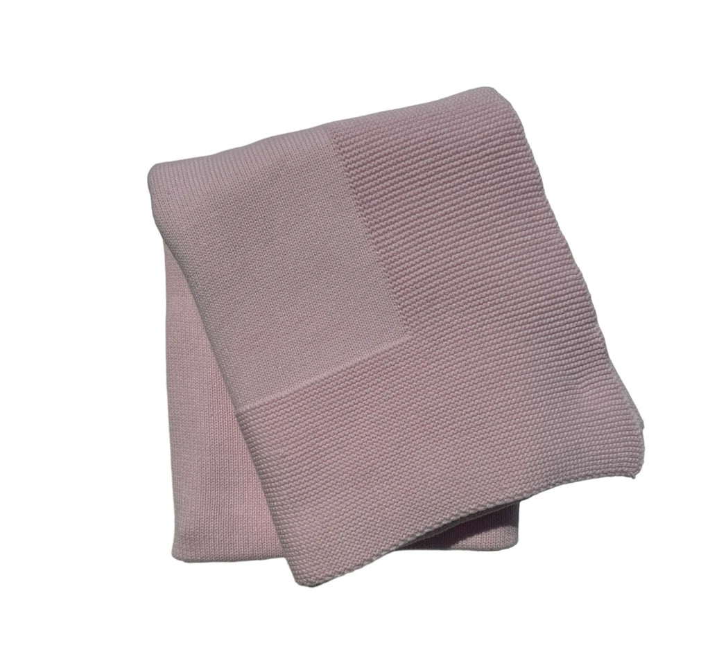 A Soft Idea: Knit Baby Blanket with Textured Border
